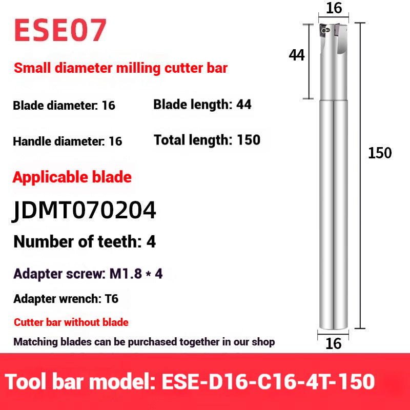 1053-ESE small diameter clear angle milling cutter shanks for 8 10 12 14 16 tungsten carbide milling cutter JDMT070204 double-edged cutter shanks Shandong Denso Pricision Tools Co.,Ltd.